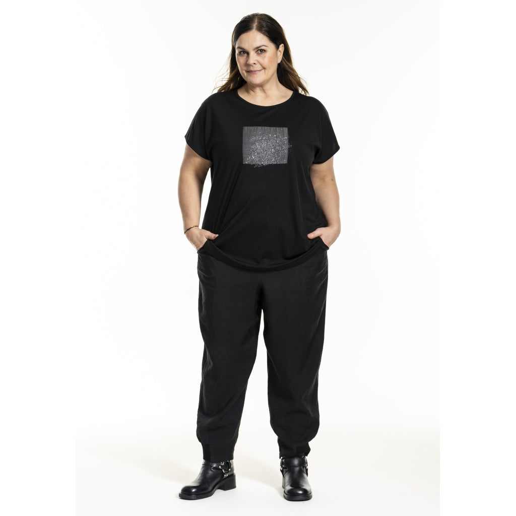 Gozzip Shirt Black Edition schwarz mit Silberaufdruck kurzarm 42 44 46 48 50 52 54 56