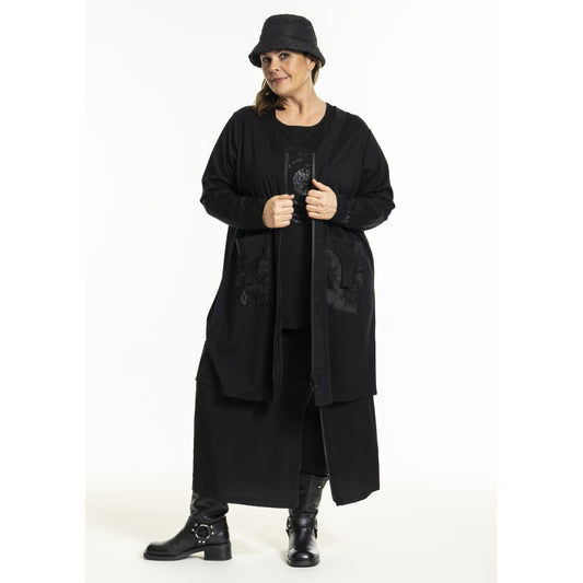 Gozzip Jacke Black Edition mit grauen Details 42 44 46 48 50 52 54 56
