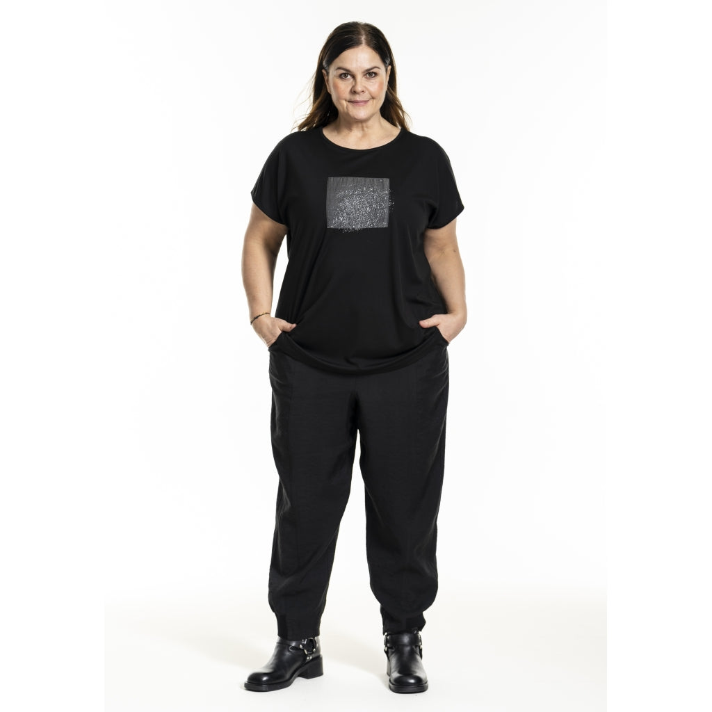 Gozzip Shirt Black Edition schwarz mit Silberaufdruck kurzarm 42 44 46 48 50 52 54 56