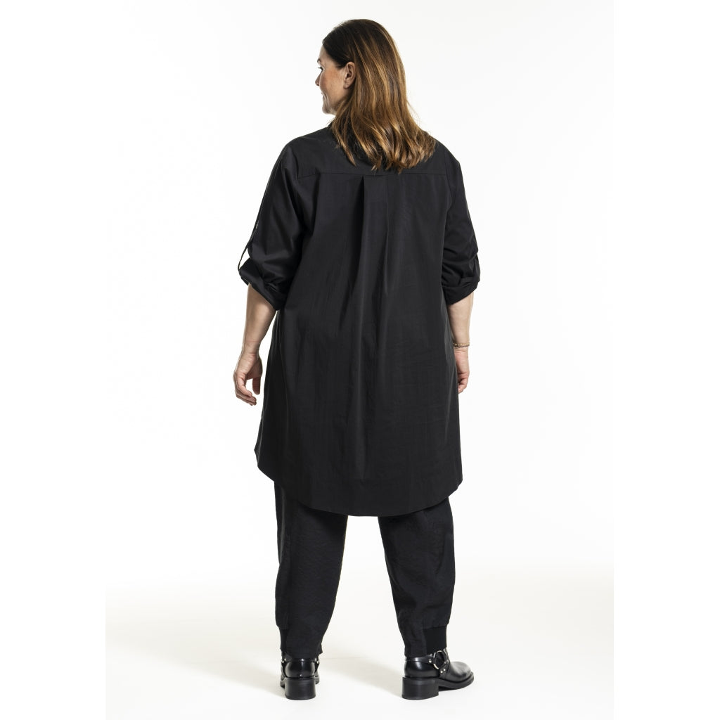 Gozzip Bluse Blusenjacke Black Edition mit Details 42 - 56