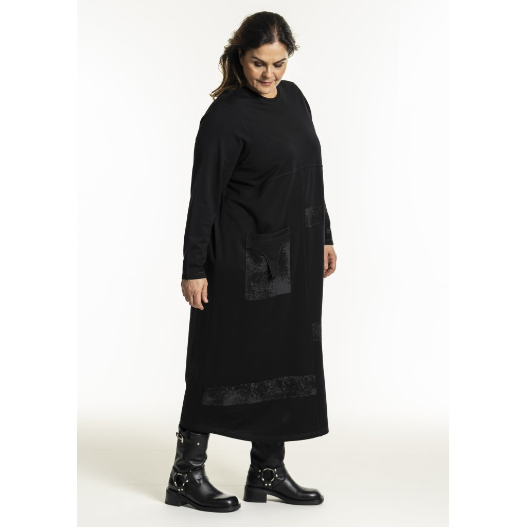 Gozzip Kleid Black Edition schwarz mit Akzente 42 - 56