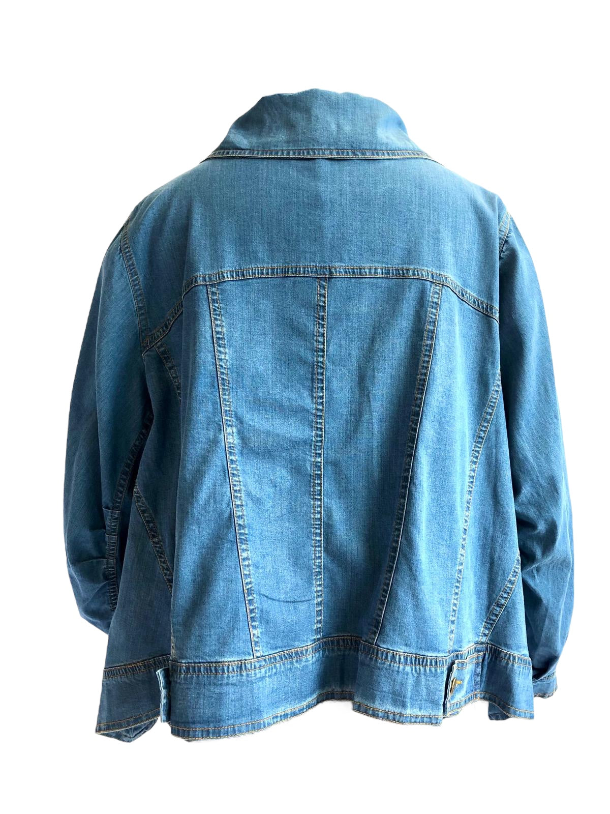 DYB Jeansjacke A-Form Tencel Blau Lagen Look 44 46 48 50 52 54 56 58
