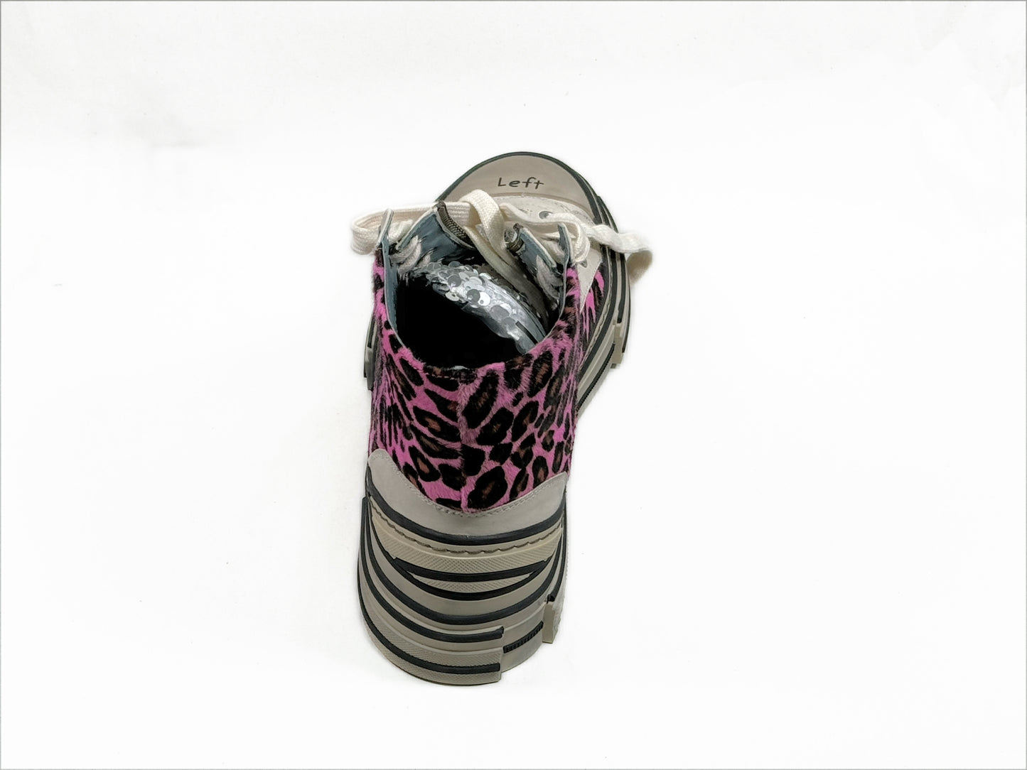 Rebecca White Sneaker Leopard Fuchsia Pink Gr 38