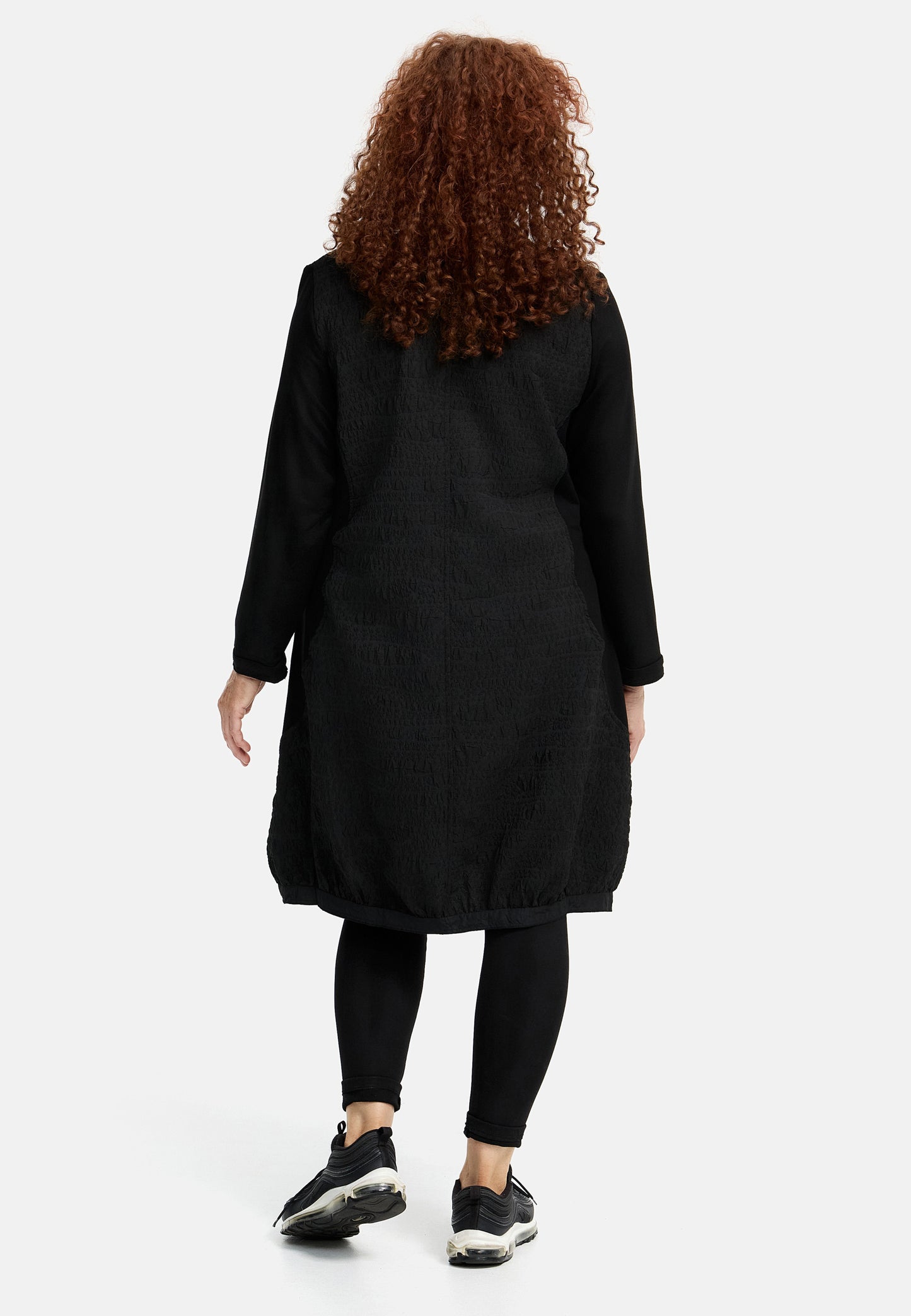 DYB - Do your best Shirt Long Tunika Kleid schwarz grau Crash Einsätze 42 - 56