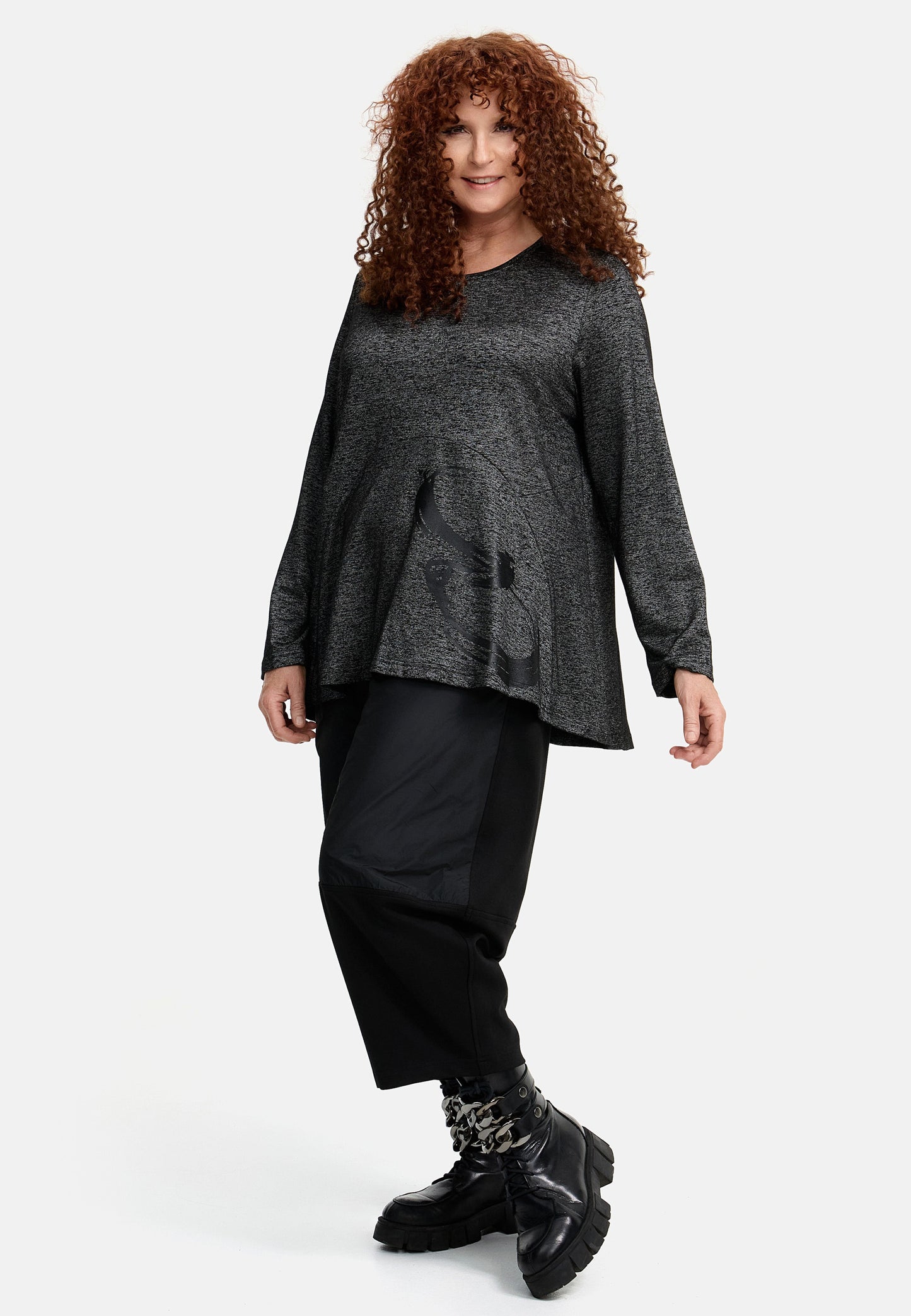 DYB - Do your best Shirt A- Form grau mit schwarzem Motiv 42 44 46 48 50 52 54 56