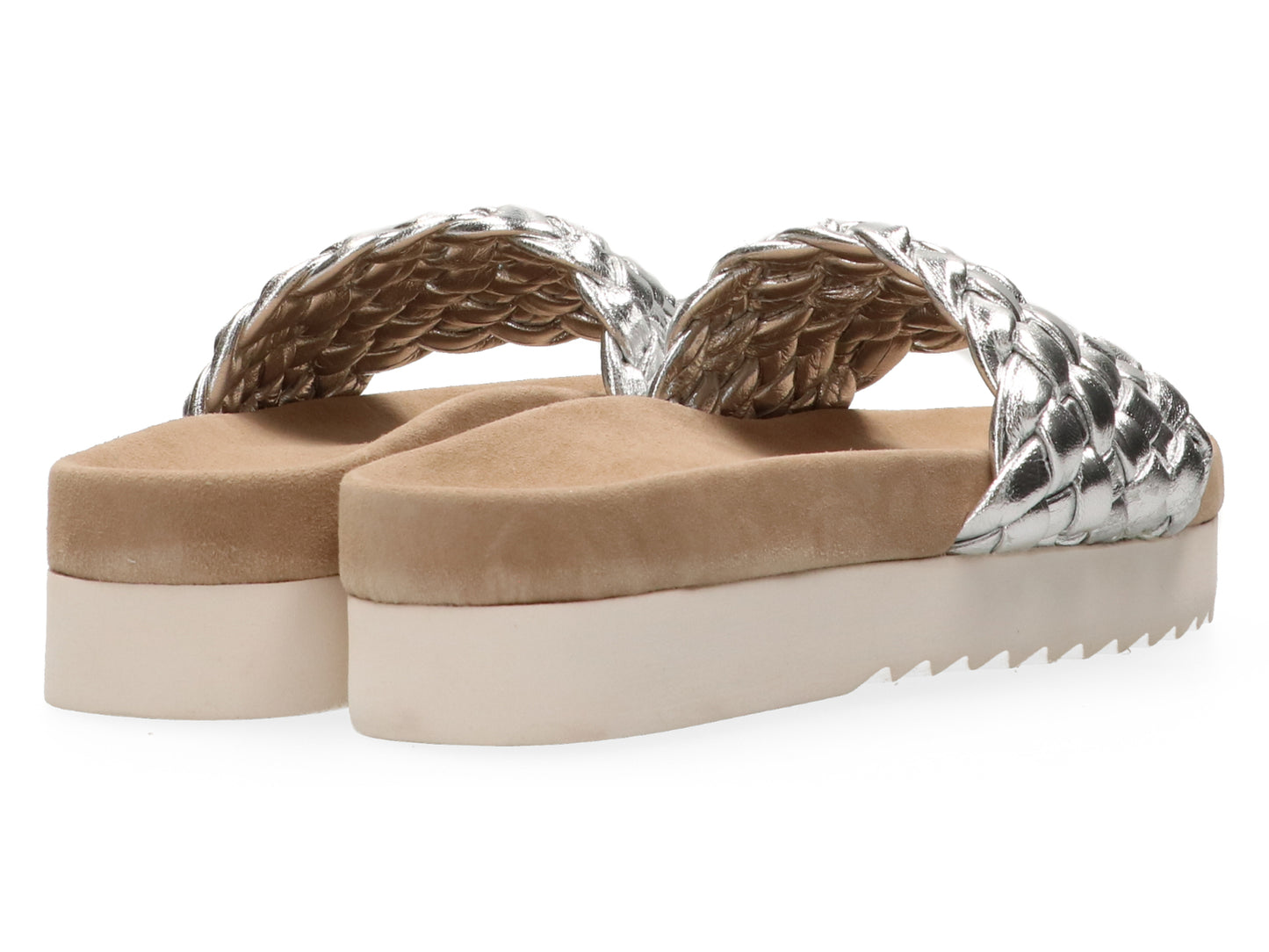 maruti Billy Leder Flip Flop Sandale Silber 38 39 40 41 42