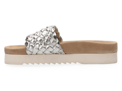 maruti Billy Leder Flip Flop Sandale Silber 38 39 40 41 42
