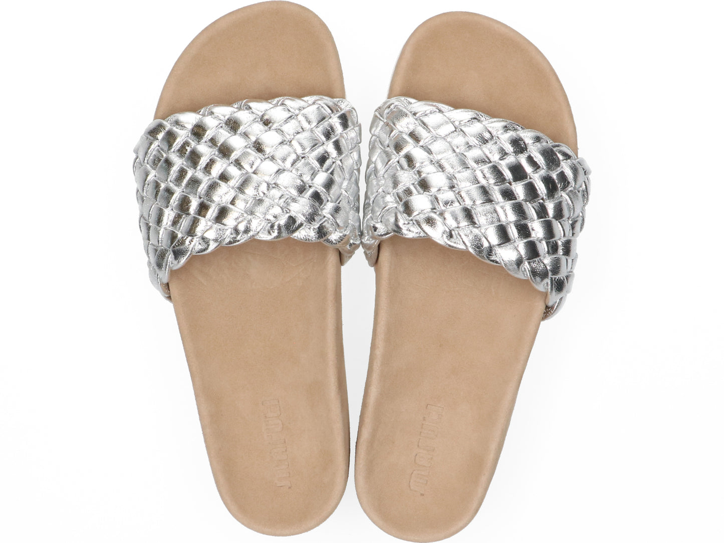 maruti Billy Leder Flip Flop Sandale Silber 38 39 40 41 42