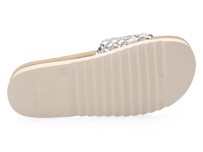 maruti Billy Leder Flip Flop Sandale Silber 38 39 40 41 42