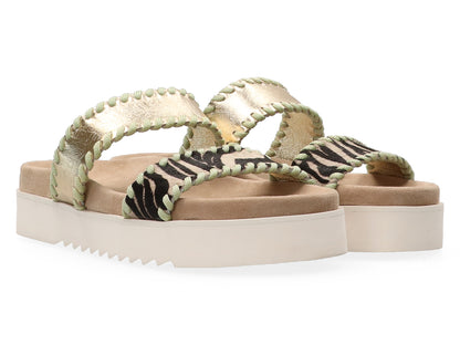 maruti Flip Flop Sandale Zebra Gold Grün 38 39 40 41 42