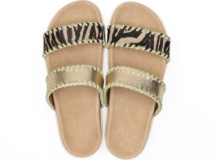 maruti Flip Flop Sandale Zebra Gold Grün 38 39 40 41 42