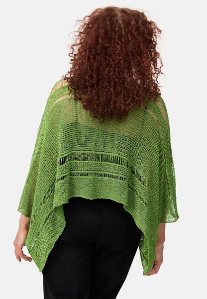 Amandine Stricküberwurf Pullover A2605 Kiwi Grün Kastenform 42 44 46 48 50 52 54 56 58 60