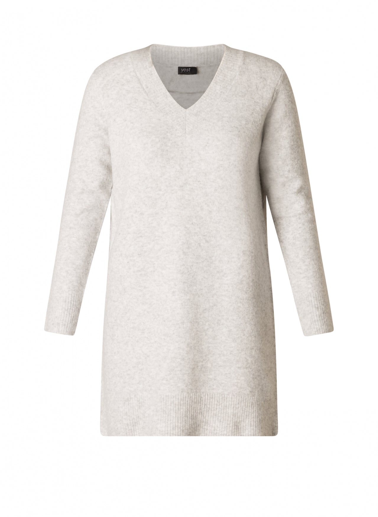 Yesta Strickpullover hellgrau V-Ausschnitt 44 46 48 50 52 54 56 58