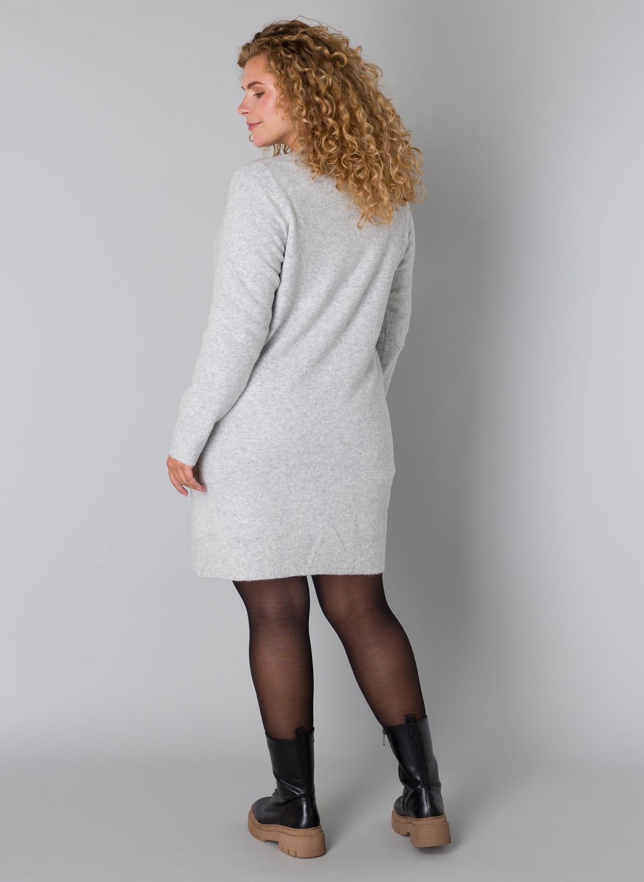 Yesta Strickpullover hellgrau V-Ausschnitt 44 46 48 50 52 54 56 58