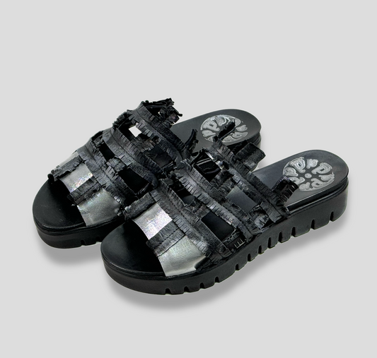 Papucei Sandalen Alani Schwarz Silber Gr 39