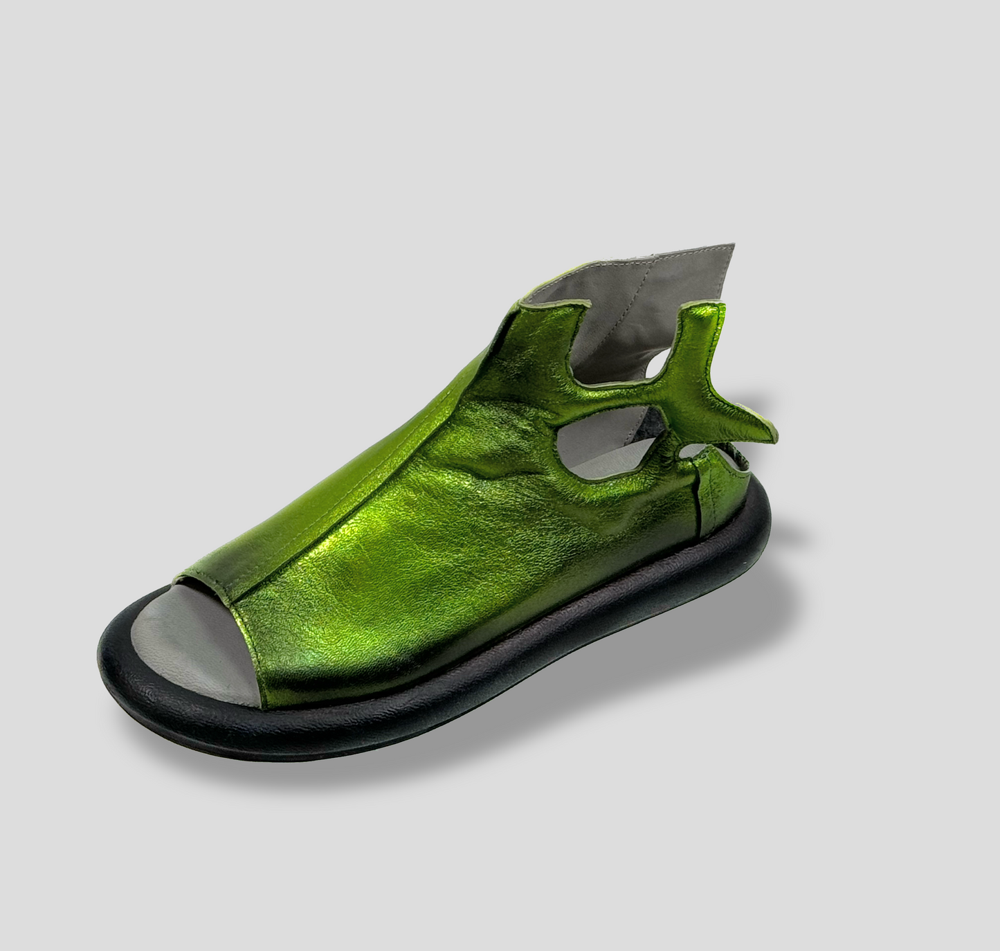 Papucei Schuhe Atlas Grün metallic 38 39 40 41 42