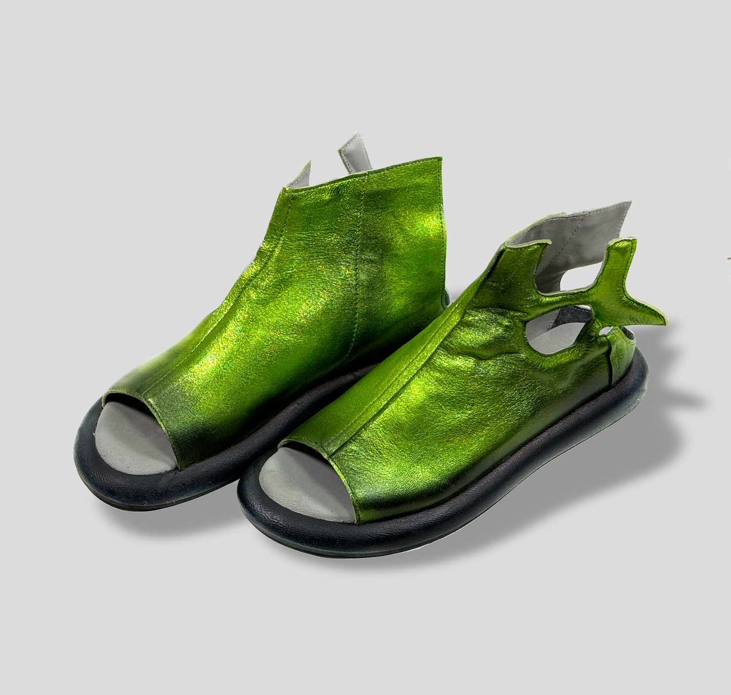 Papucei Schuhe Atlas Grün metallic 38 39 40 41 42