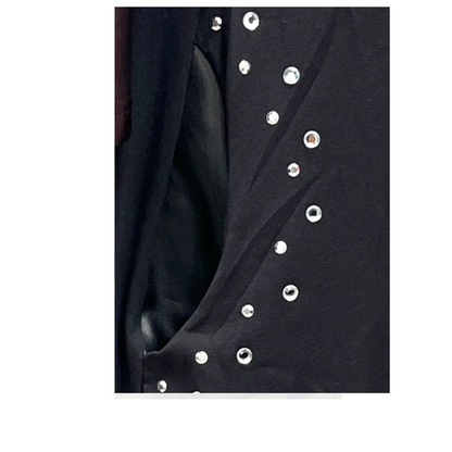 Vincenzo Allocca – Kleid mit Kunstledereinsätzen und Strassdetails 44 46 48 50 52 54 56 58 60 62