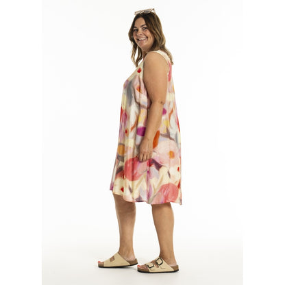 Gozzip long Top Kleid bunt V-Ausschnitt 42 44 46 48 50 52 54 56