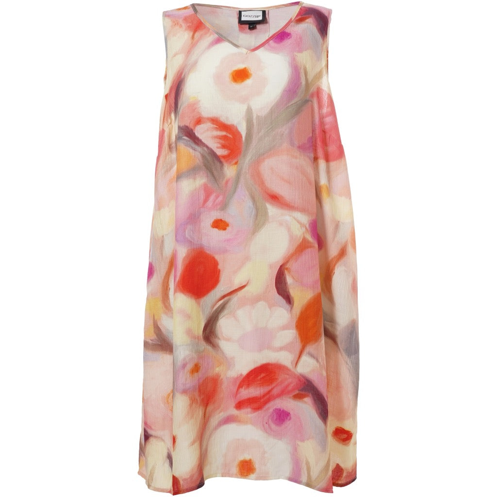 Gozzip long Top Kleid bunt V-Ausschnitt 42 44 46 48 50 52 54 56