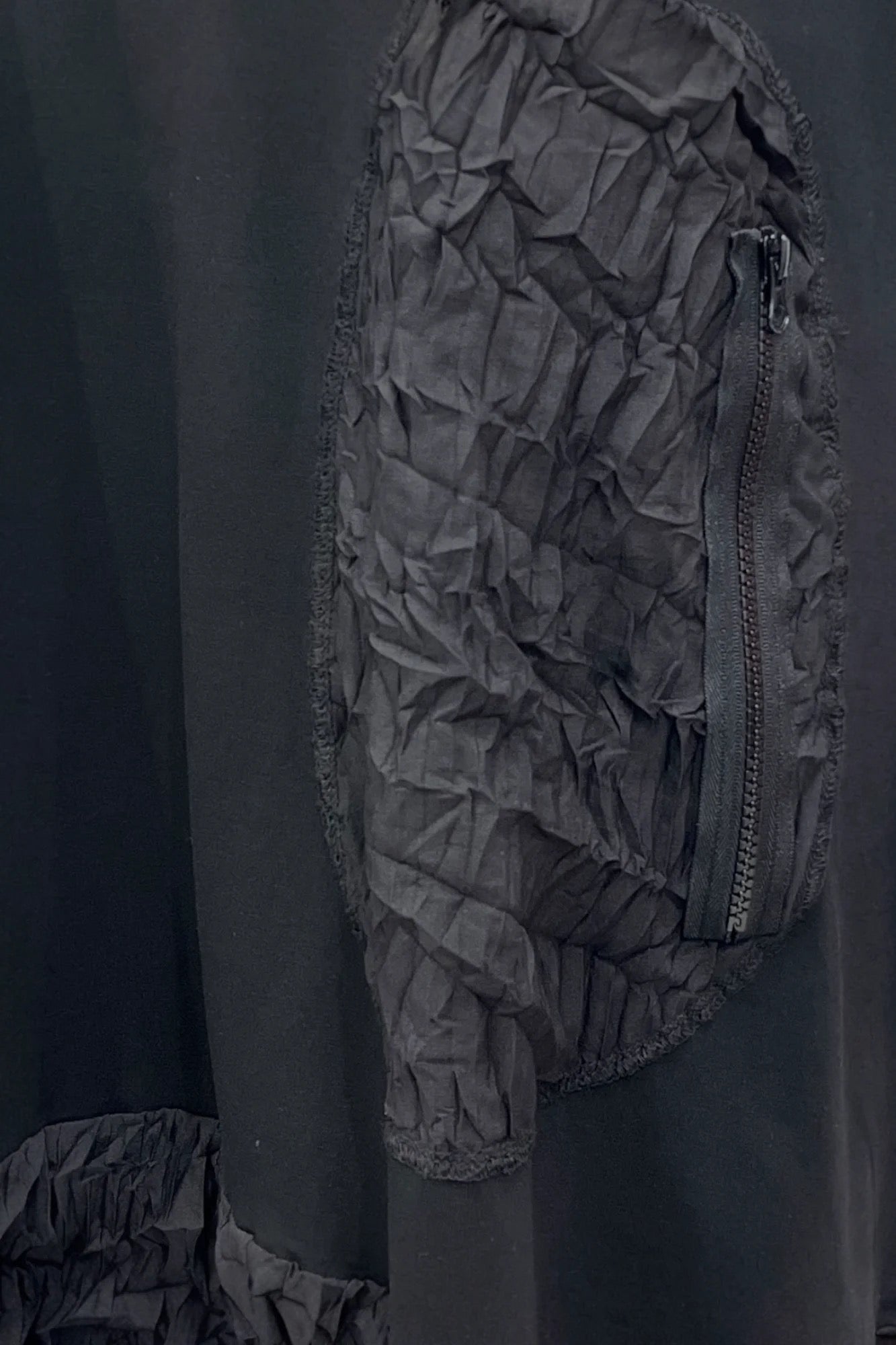 Vincenzo Allocca Tunika schwarz gecrasht exquisit 40 42 44 46 48 50 52 54 56 58 60 62