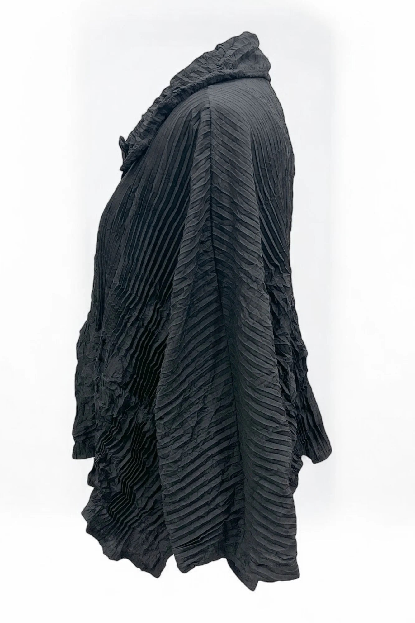 Vincenzo Allocca Kurz Jacke gecrasht schwarz onesize 40 42 44 46 48 50 52 54 56 58 60 62