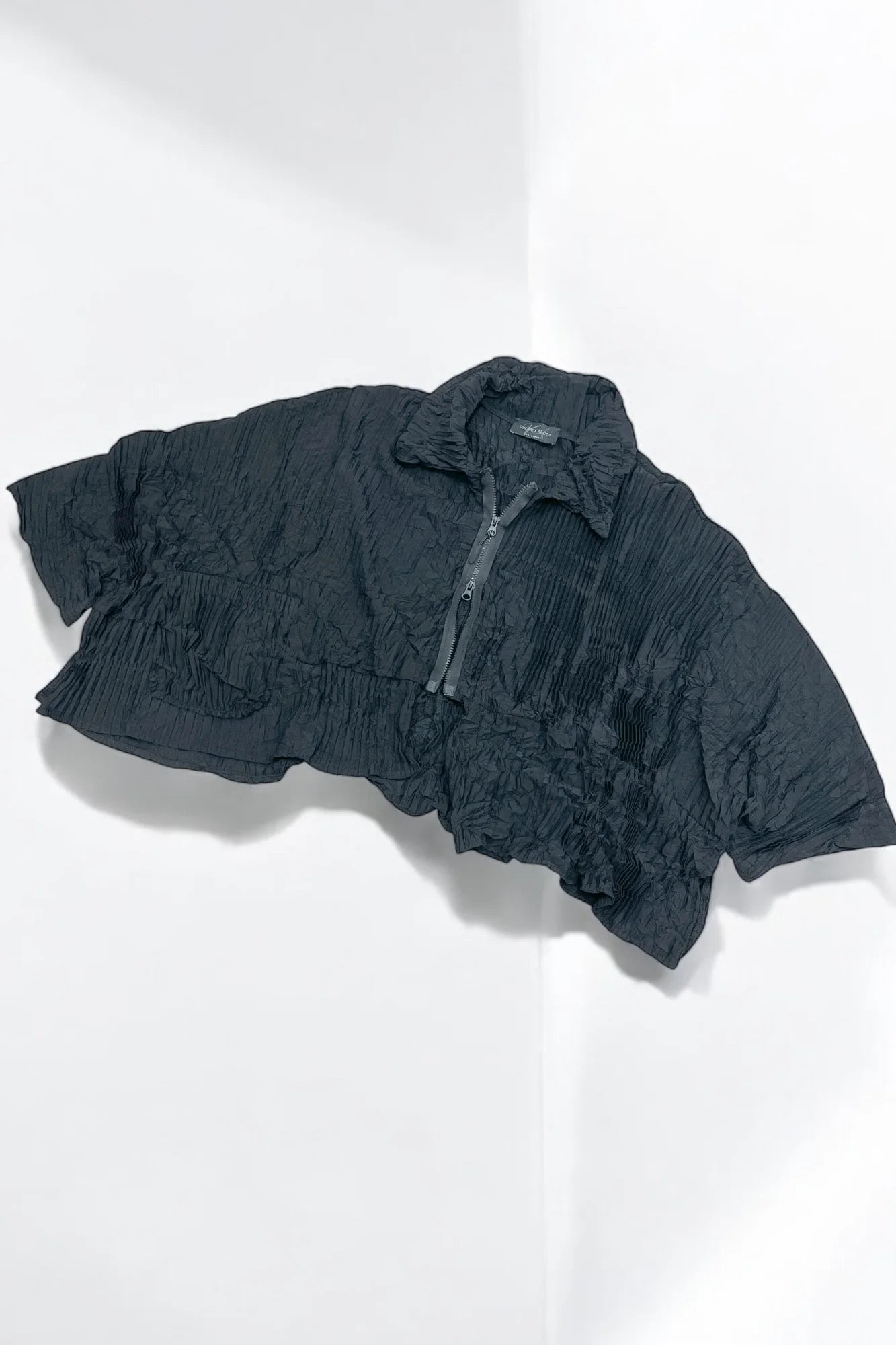 Vincenzo Allocca Kurz Jacke gecrasht schwarz onesize 40 42 44 46 48 50 52 54 56 58 60 62