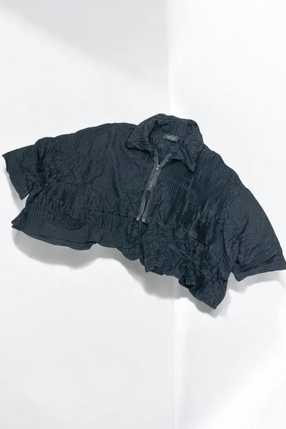 Vincenzo Allocca Kurz Jacke gecrasht schwarz onesize 40 42 44 46 48 50 52 54 56 58 60 62