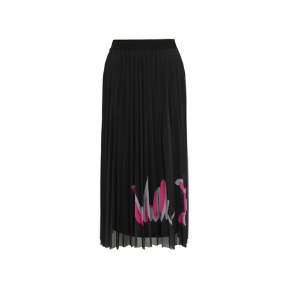 Doris Streich Plisséerock – „Walk Your Path“ Statement schwarz pink 44 46 48 50 52 54 56