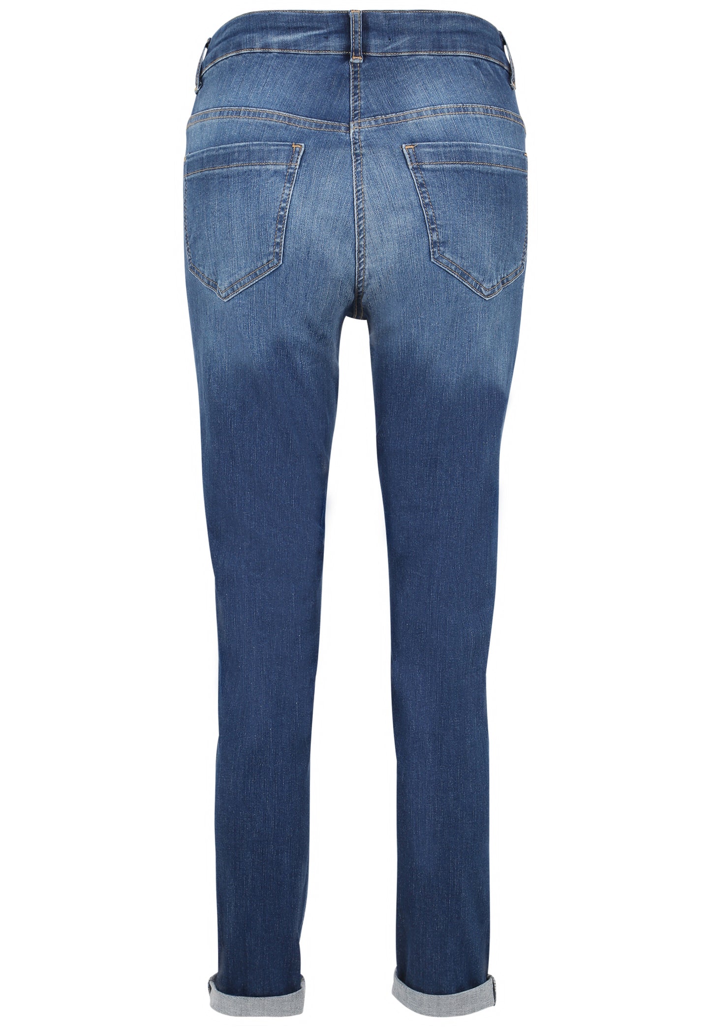 Doris Streich 5-pocket Jeans Hose mit Leo Motiv blau Gr 44 46 48 50 52 (Kopie)