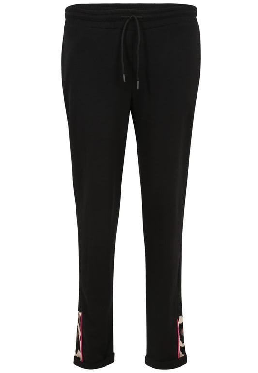 Doris Streich Hose aus Wirkware mit Leo-Einsätzen pink 50