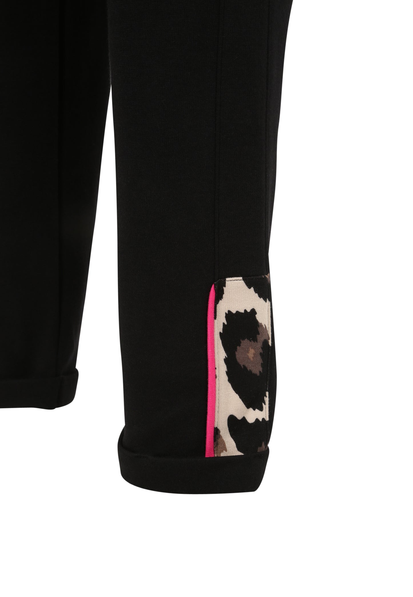 Doris Streich Hose aus Wirkware mit Leo-Einsätzen pink 50