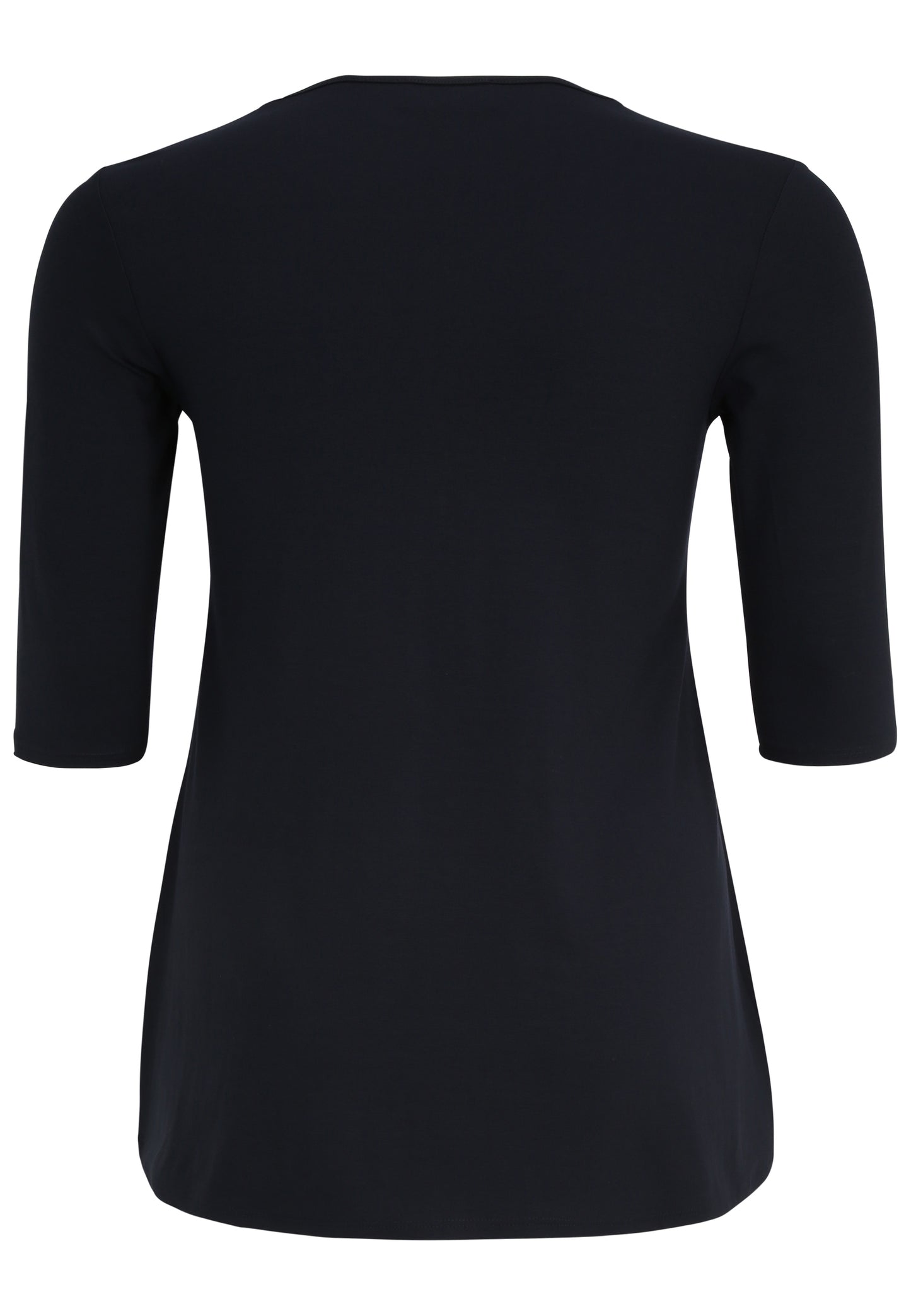 Doris Streich Shirt Schwarz Reissverschluss V-Ausschnitt mit Anhänger 44 - 56