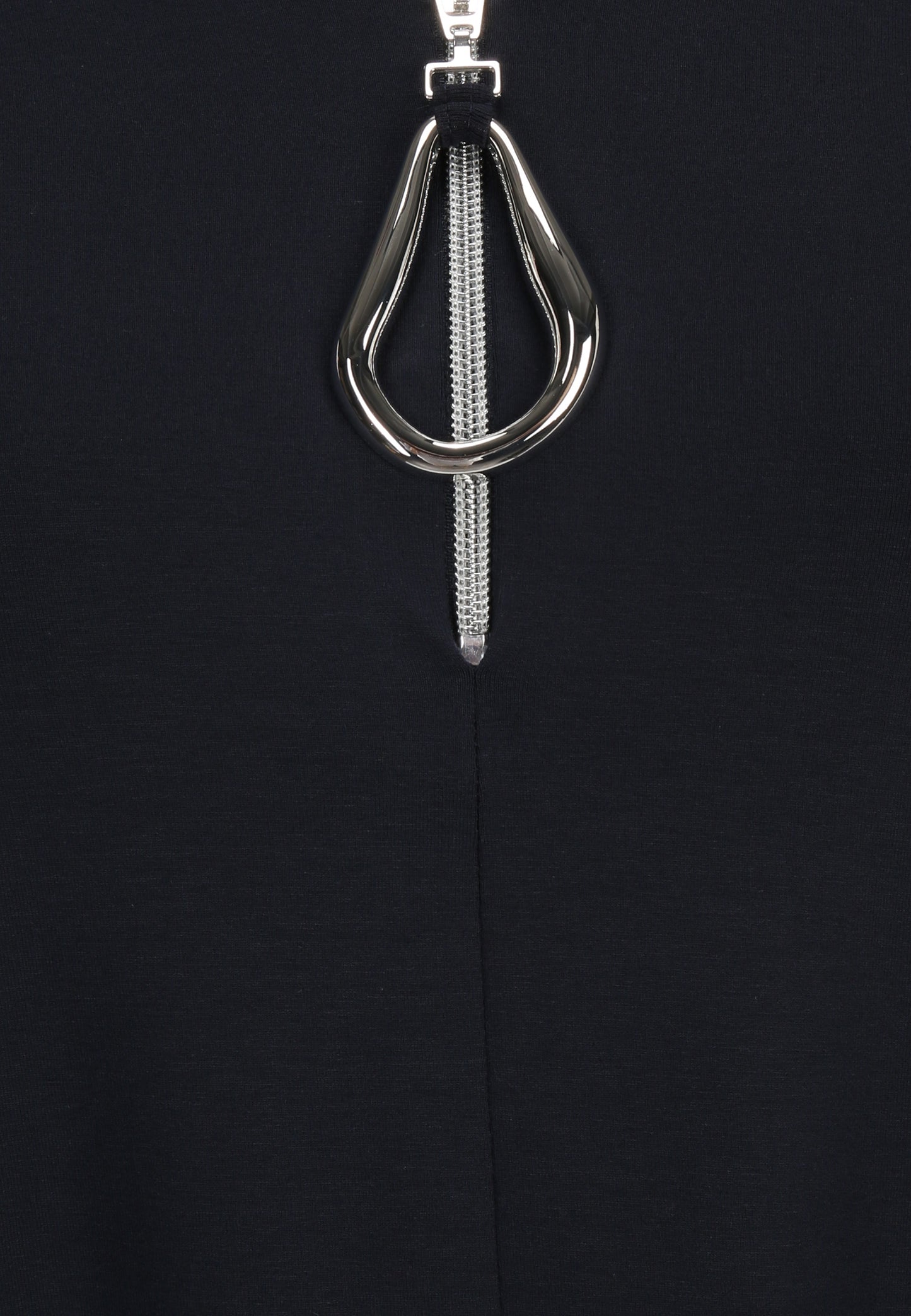 Doris Streich Long-Shirt mit Reißverschluss Marineblau große Größen – Nickis XXL Fashion – Ansicht 3