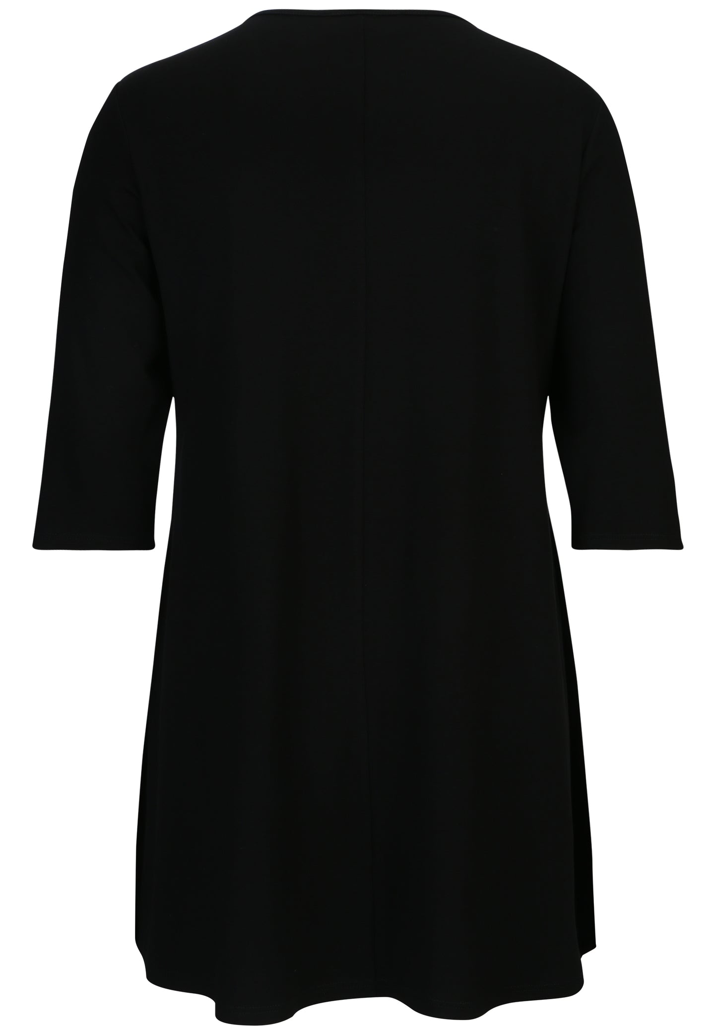 Doris Streich Long-Shirt mit Reißverschluss und 3/4-Arm Schwarz 44 46 48 50 52 54 56