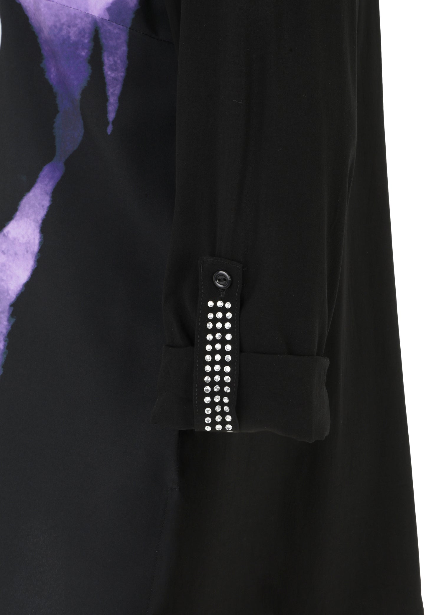 Doris Streich Bluse Motivdruck Schwarz Lila große Größen – Nickis XXL Fashion – Ansicht 3