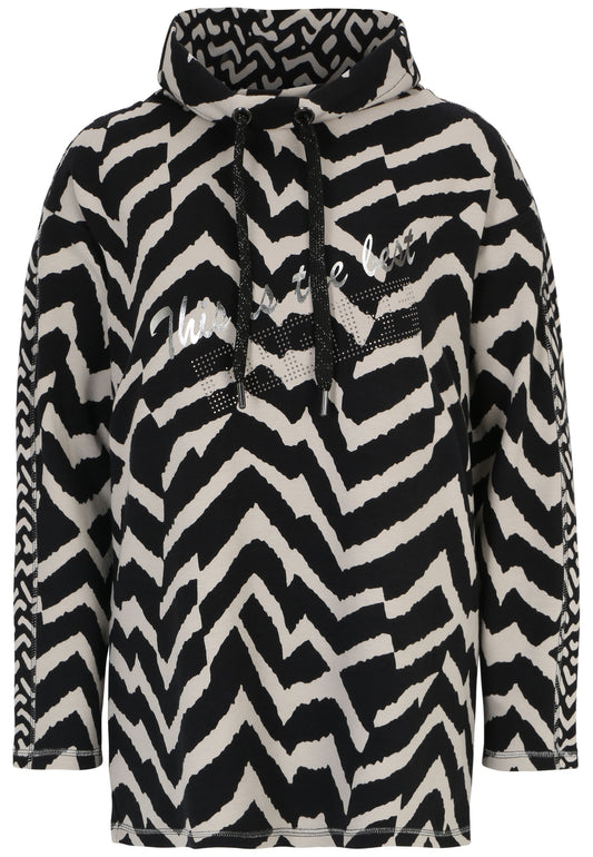 Doris Streich Sweatshirt Grafik-Print in Naturtönen 44 46 48 50 52 54 56