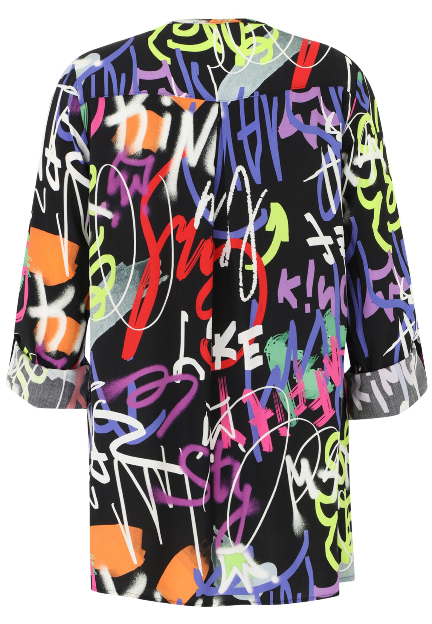 Doris Streich Bluse Graffitti Muster bunt 44 46 48 50 52 54 56