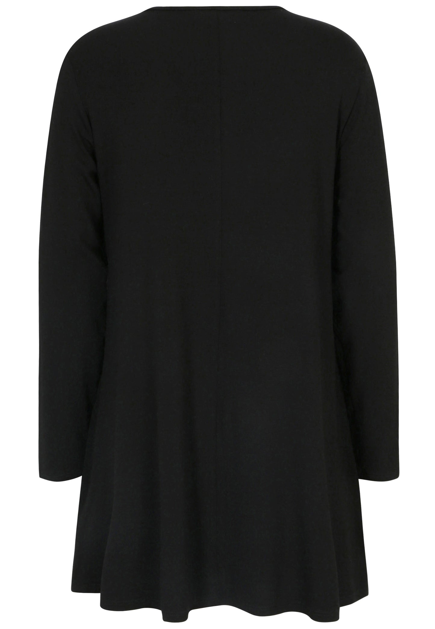 Doris Streich Long-Shirt schwarz mit dekorativem Reißverschluss 44 46 48 50 52 54 56