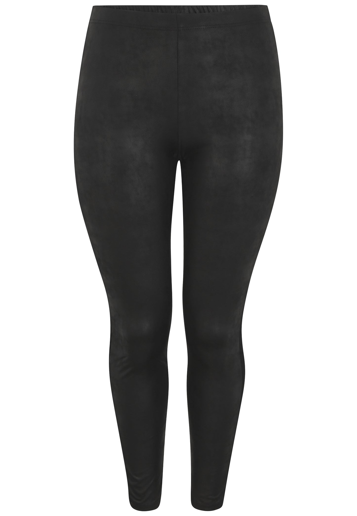 Doris Streich Leggin schwarz Lederimitat mit seitlichem Streifen 44 46 48 50 52 54 56