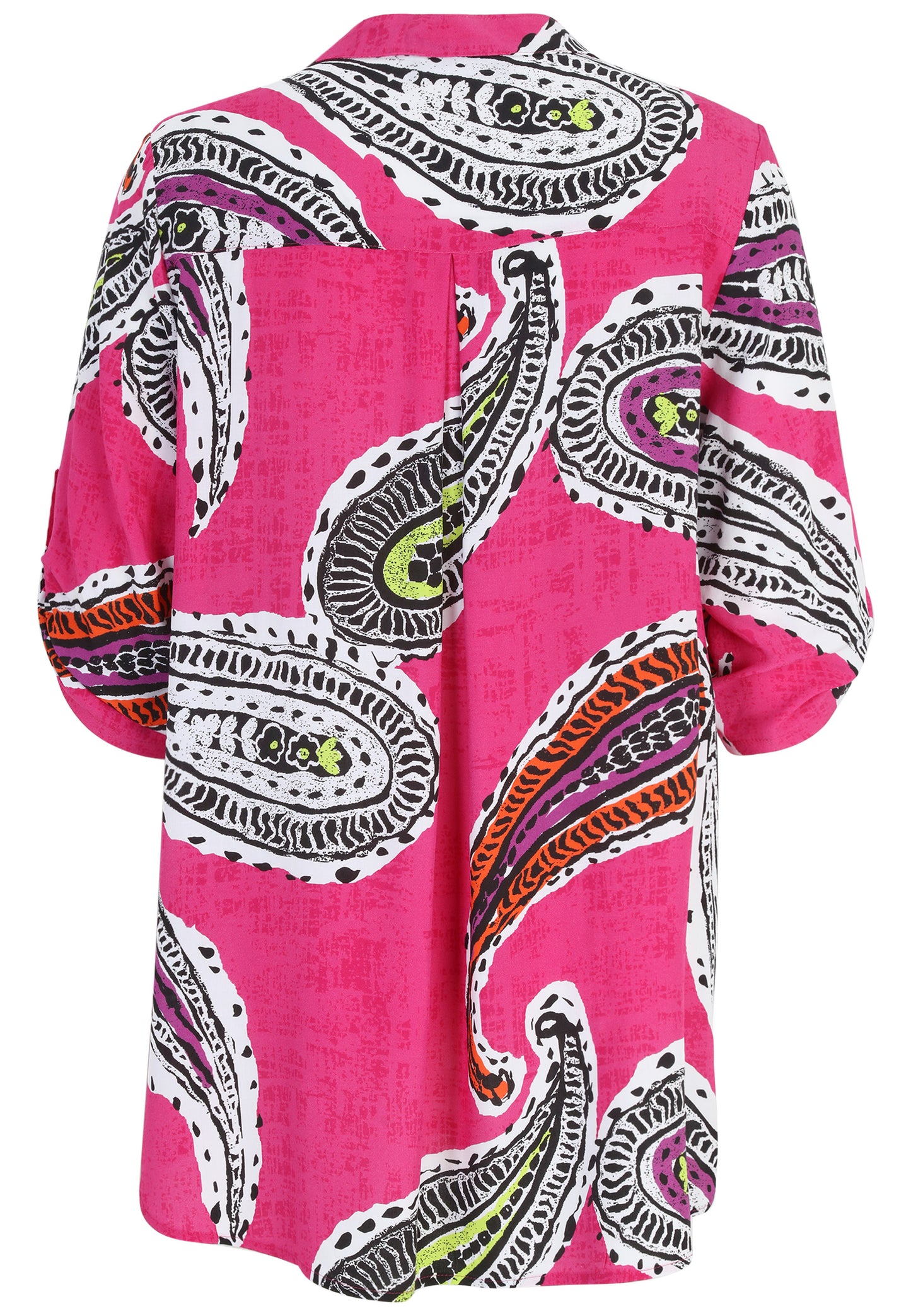Doris Streich Bluse pink bunt Paisley Muster 44 46 48 50 52 54 56