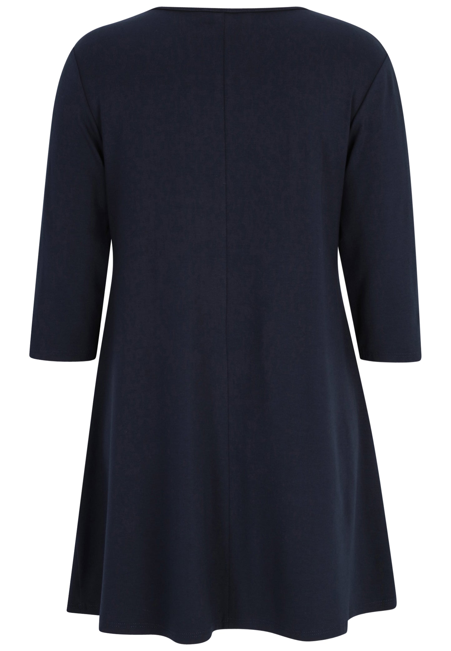 Doris Streich Long-Shirt schwarz & marine mit dekorativem Anhänger am Zipper 44 46 48 50 52 54 56