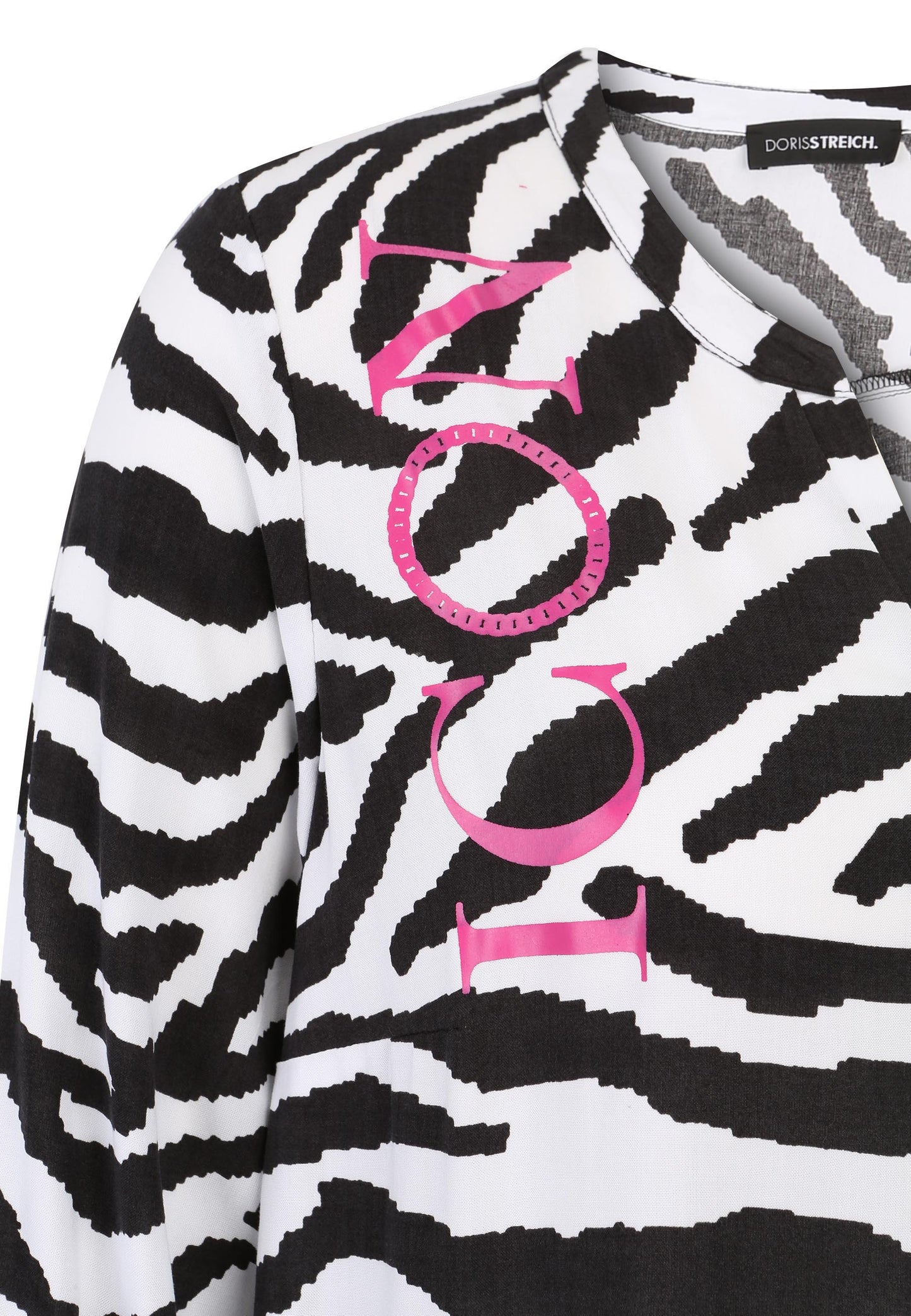 Doris Streich Bluse Zebra Printschwarz weiß 44 46 48 50 52 54 56