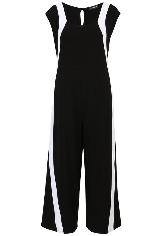 Doris Streich Jumpsuit schwarz weiß Jersey Gr 44 46 48 50 52 54 56
