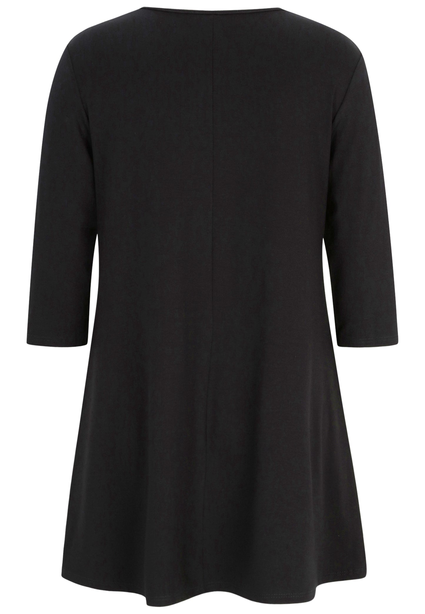 Doris Streich Long-Shirt schwarz & marine mit dekorativem Anhänger am Zipper 44 46 48 50 52 54 56