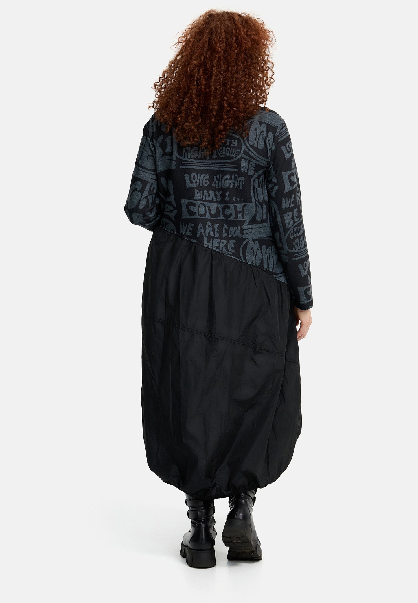 DYB Kleid Schwarz Grau mit Microtaft 40 - 58