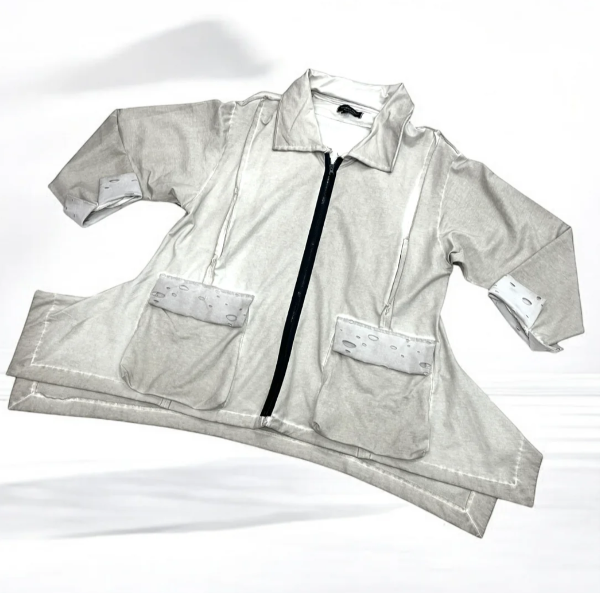 Vincenzo Allocca Jacke Kurzjacke sand A-Form mit cut out 40 42 44 46 48 50 52 54 56 58 60 62