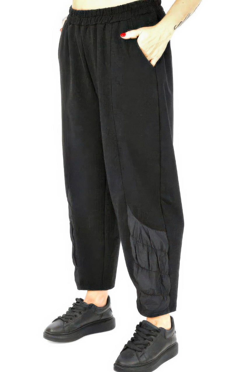 Divas Planet Hose Schwarz mit Microtafteinsätzen 44 46 48 50 52 54 56