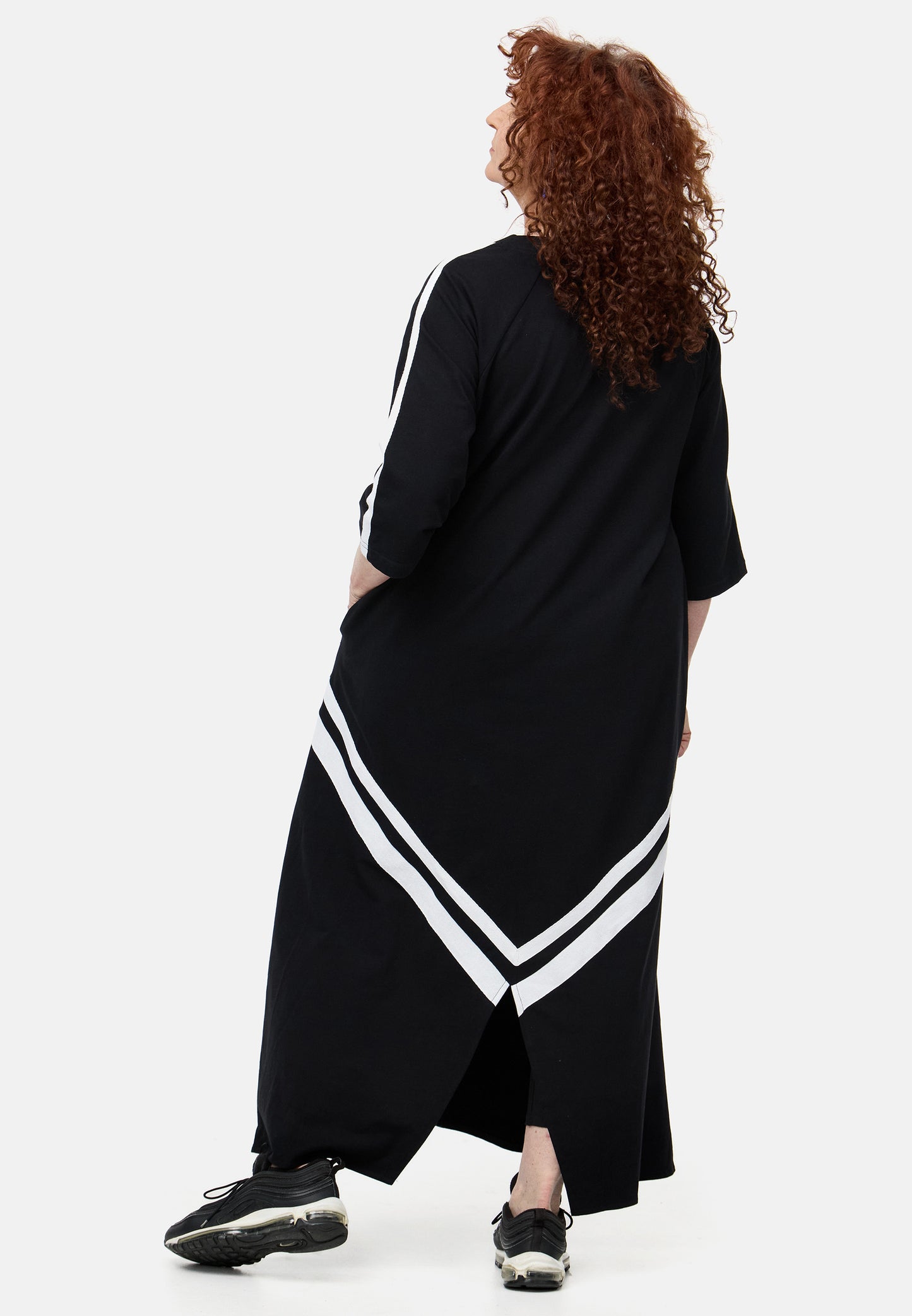 DYB Sweatshirt Kleid Schwarz Weiß 42 44 46 48 50 52 54 56