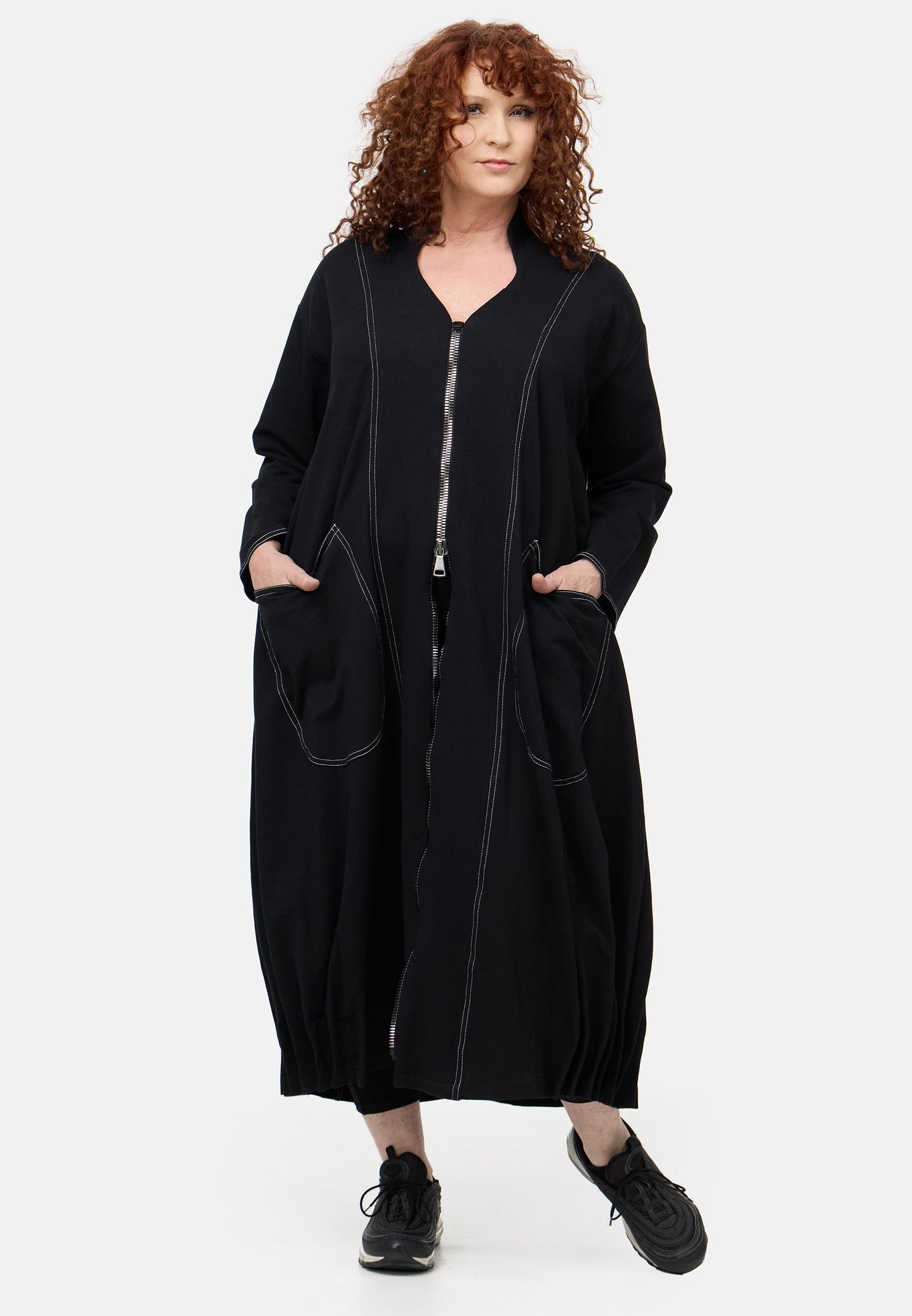 DYB Mantel Cardigan Schwarz 44 46 50 52 54 56 58